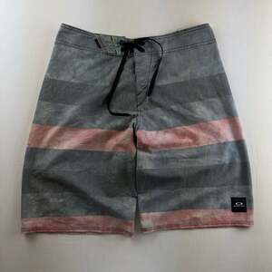 Oakley Men's Striped Board Shorts with Drawstring Waist